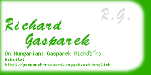 richard gasparek business card